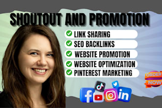 promote shoutout share website link to 95m twitter ig yt tiktok audience