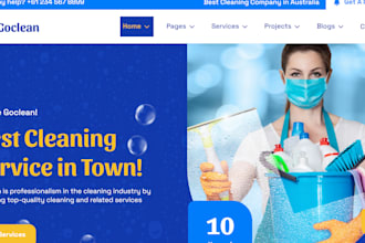 build cleaning service website office, house  cleaning, booking koala website