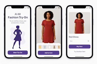 build ai ar fashion app, ai fitting room app, virtual try on app, clothing app