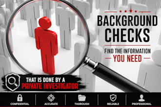 background check by licensed investigator on any US citizen