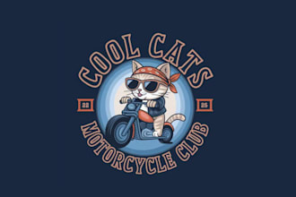 design high quality classic motorcycle club logo