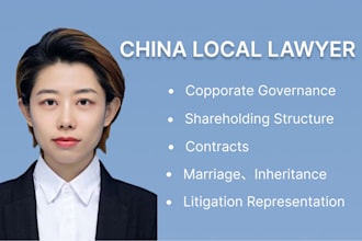 provide china legal consulting services