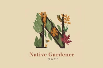 make original native gardener wordmark logo