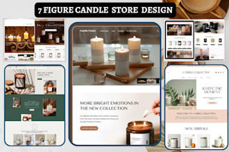design 7 figure candle shopify candle store  website