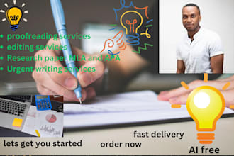 proofread, edit and research in apa 7 in 5 hours