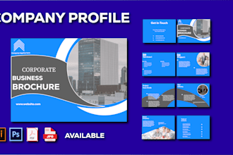 do awesome and unique company profile, brochure, proposal, annual report