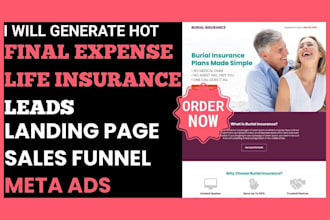 generate hot final expense life insurance leads via meta ads landing page