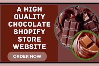 chocolate product packaging candy ice cream gift cookies shopify store website