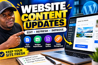 update and edit your wordpress website content