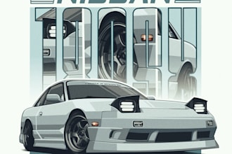make your car or anything vehicle into awesome detailed vector illustration