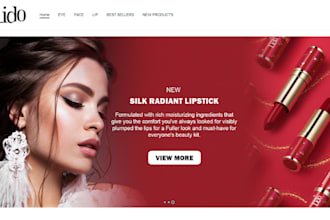 design 7 figure lipstick shopify lip gloss lip balm store nail cosmetic website