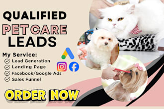 generate pet care leads pet grooming leads pet training leads pet care website