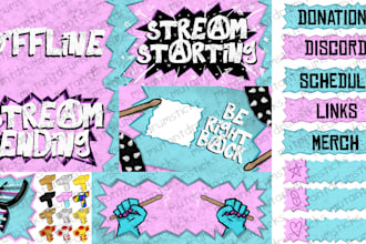 design streaming overlay and other elements