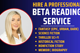 beta read fantasy science fiction thriller sci fi novel mystery horror crime, ya