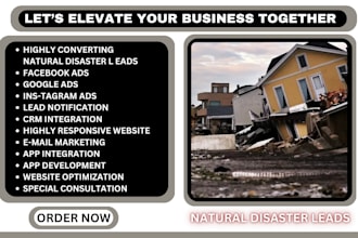 generate disaster recovery leads home fire disaster leads natural disater leads