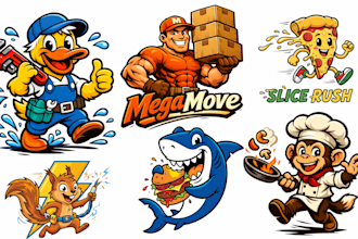 do awesome mascot, character, cartoon logo design