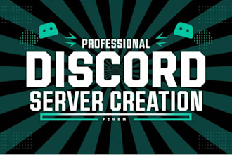 create a professional discord server, discord server creation for you