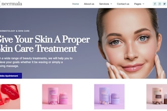 design feminine care shopify store skincare store beauty feminine care website