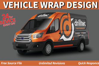 professional van wrap design, vehicle wrap, car wrap design
