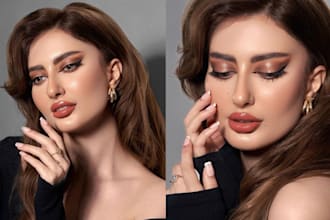 high end skin beauty, wedding and portrait photo retouching
