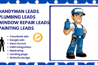 generate handyman leads handy man construction leads plumbing painting leads