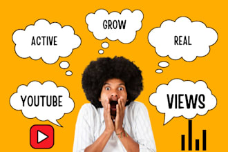 do organic youtube, video promotion, channel growth to gain views and engagement
