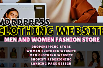 build luxury clothing website store fashion men store, clothing website redesign