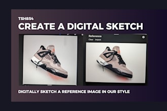create a customized digital sketch, illustration