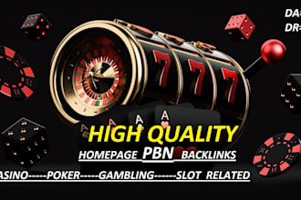 do 1000 high da DR homepage poker slot backlinks