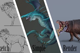 create animal and creature illustrations