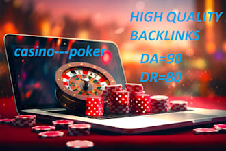 5000 high da DR homepage dofollow poker slot backlinks