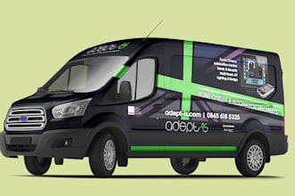 make branding vehicle wrap design for car, van or pickup