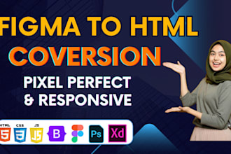 convert figma to website with html css javascript bootstrap