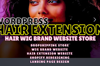 luxury hair extension website hair extension woocommerce store wig brand website