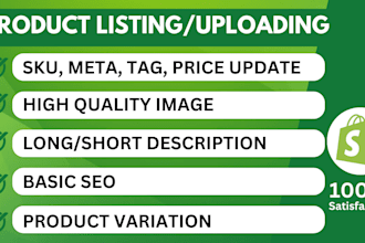 add products and manage shopify product listings and uploads