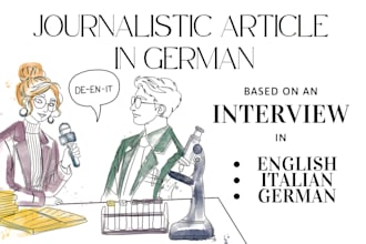 write a professional article in german based on an interview