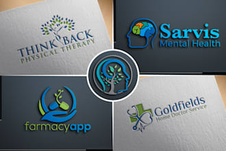 design health medical spa mental health gym fitness massage pharmacy logo