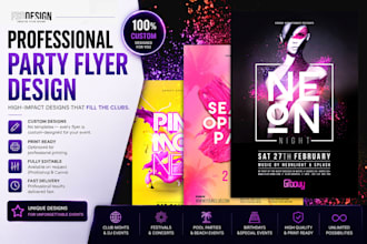 design a professional party or festival flyer