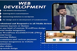 build, rebuild wordpress website or design, redesign wordpress business website