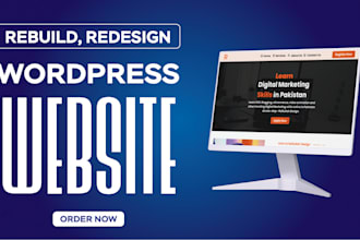 rebuild, and redesign the kadence wordpress website design