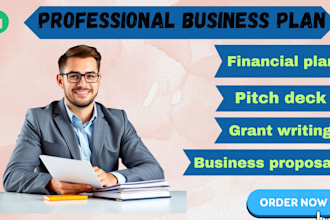 write an investor ready business plan for startups, loans, business plan writer