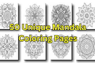 create unique mandala coloring pages for adults and kids