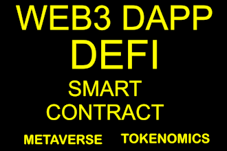 develop web3 dapps with smart contracts, defi and nft integration solana, sui,