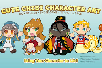 draw a chibi illustration of your oc