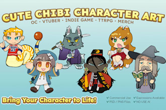 draw a chibi illustration of your oc