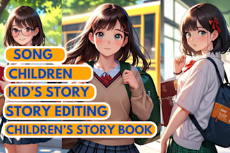 write or edit engaging children rhyming story, poem, songs, children book writer