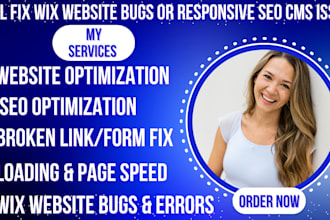 fix wix website bugs or responsive, layout, seo cms issues or wix studio issues