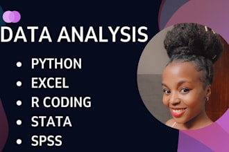 do statistical data analysis, r coding, spss, stata, excel, python programming