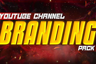 design a stunning and unique youtube branding pack
