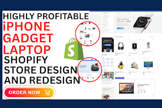 build profitable iphone store gadget store laptop accessories shopify store